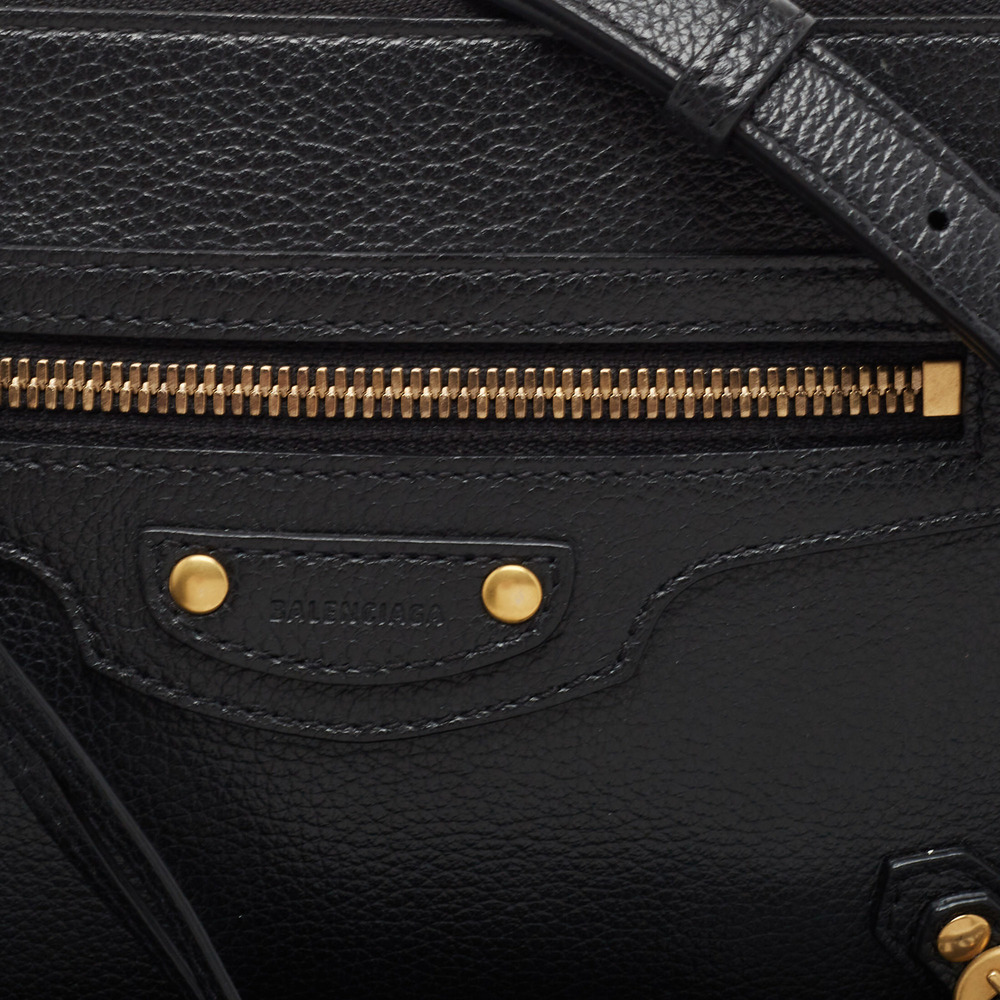 BALENCIAGA Black Leather Neo Classic Small Pouch - Picture 5 of 8